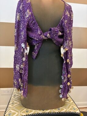 ✨ Historic Goodman Theatre Costume Piece | Gold & Purple Shrug | Worn by Laurel